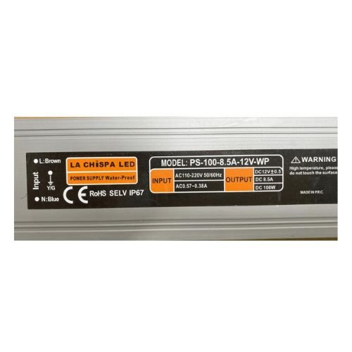 Fuente De Poder 12V 100W Exterior IP67 - Wattko